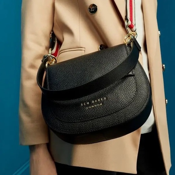 BRAND NEW Ted Baker Women's Amali Branded Webbing Strap Cross Body Bag - Black - Picture 2 of 15